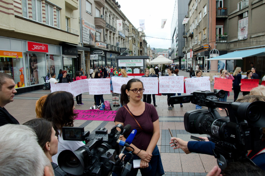 Street action against violence against women