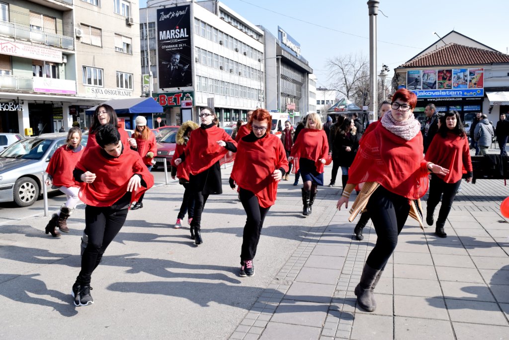 Street performing One Billion Rising