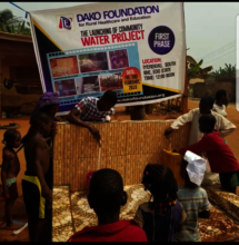 Rural residents fetching water