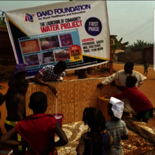 Community residents fetching water