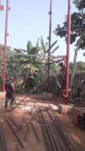 Ongoing construction of 40ft Steel scaffolding