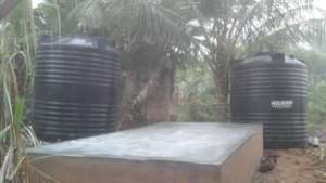 2 of 5000L storage and the 3ft concrete platform