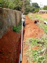 Laying of undergound water extension pipes