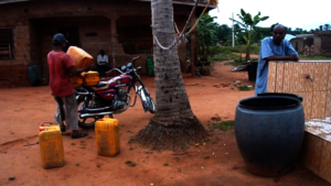 Access to water source using motorcycle