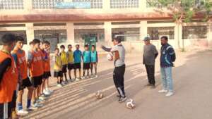 Football coaching and life skills session