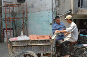 Contractor and one of his workers at homes #4 & #5