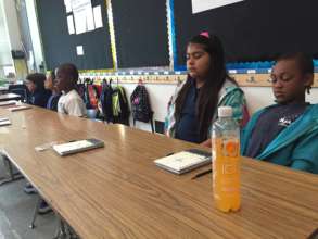 Kids practicing mindfulness at school