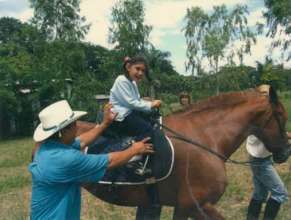Little Linda on a big horse