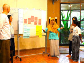 Annisa giving a presentation during a workshop
