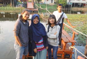 Crossing the Canal to the Wongsanit Ashram