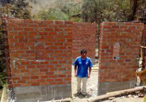 Jacinto has a 95% of progress of his house