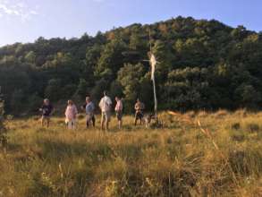 The WOLF team explore terrain for the sanctuary