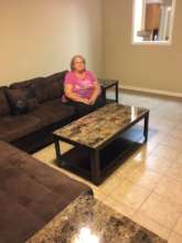 Dorothy  in her restored home