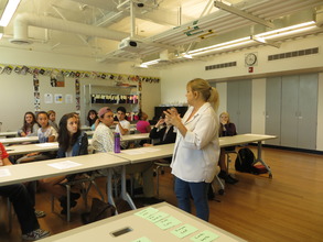 the class practices listening skills