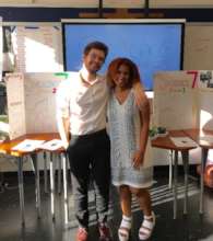 Isaac and co-teacher in 2017