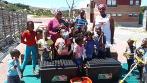 Sis Nomathemba's Playgroup with their new Toy Kit