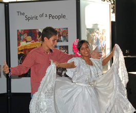 Cristhian and Karla sharing their culture through dance.