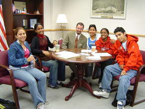 Sharing time with local Mayor Andrew Halverson