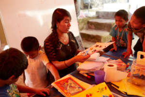 Snapshot: class with educator, Gaby