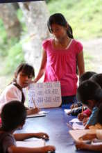 Lina gives math lesson
