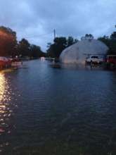 Neighborhood completely flooded