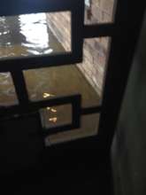 Looking out the front door after Harvey