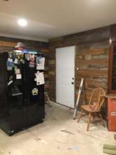 Dining room wall and flooring (flooring covered)