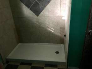 New tile shower in second bathroom