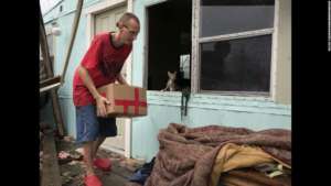Hurricane Harvey survivor living in damaged home
