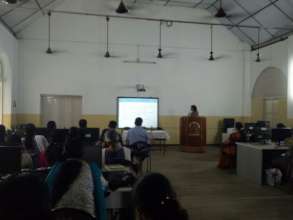 Giving a class to 65 teachers