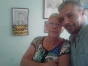 My Mom and I at her house recently