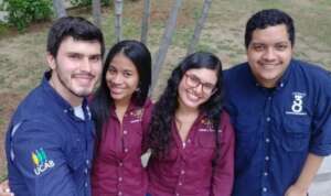 Diorfelis with her classmates at UCAB