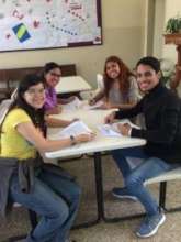 Students signing agreements
