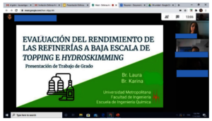 Karina during her online final presentation