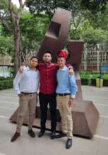 Jose David with friends at School