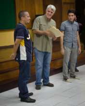 One of our mentors with his students