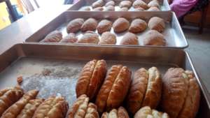 Practising making pastries