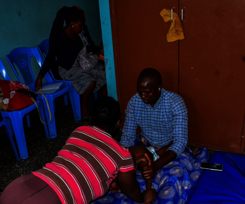 A therapy session ongoing
