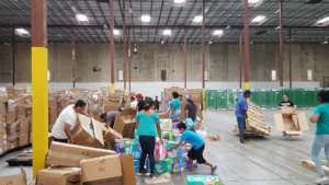 Unpacking at Rittiman warehouse