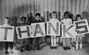 Sheltering Arms children say thanks, 1970