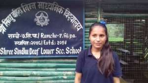 Deaf student