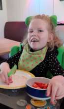 Maja making ice cream