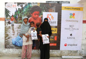 Women with Hygiene Kits