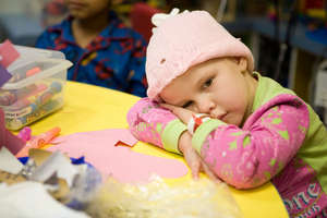 In the art room at CHLA