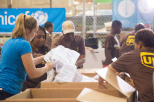 UNICEF USA and UPS workers join up to deliver aid.
