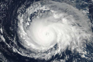 Hurricane Irma over the Atlantic