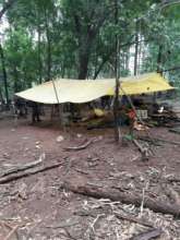 Temporary shelter in between flood