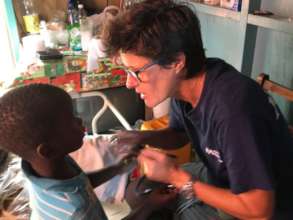 One of our doctors evaluates a child in Dominica