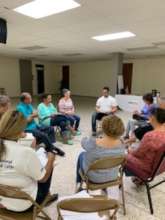 Gathering information from groups and individuals.