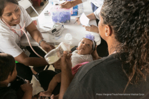 Our team checks the health of a baby, Puerto Rico